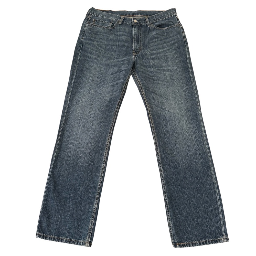 Levis 514 36x32 Blue Straight Fit Medium Wash Mens Jeans 00514-0617